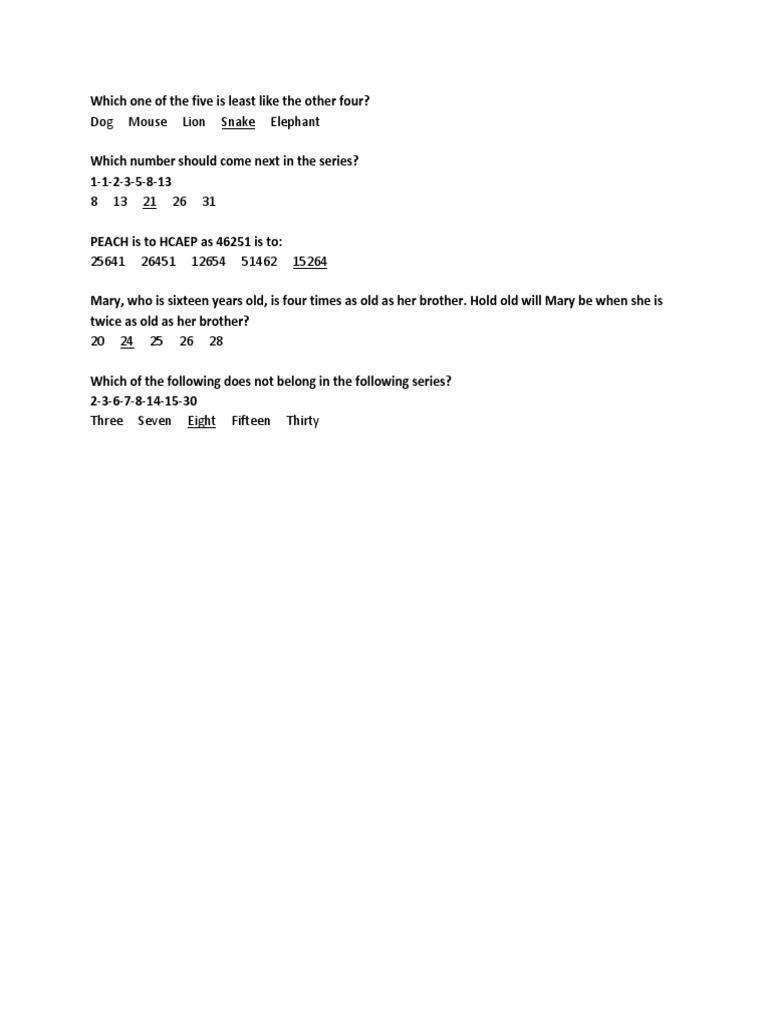 IQ and Logic Puzzle Questions | PDF