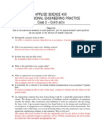 Applied Science 450 Professional Engineering Practice Case 2 - Contracts