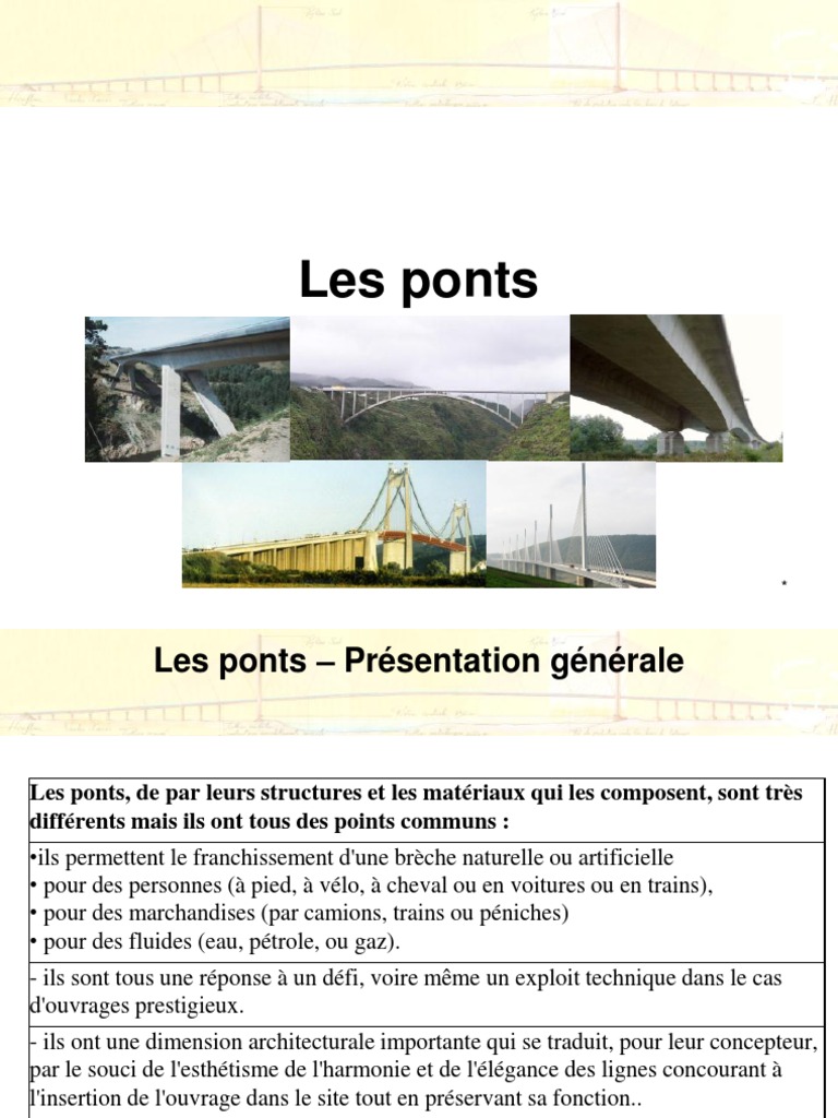 Les Ponts - Partie 1 | PDF | Pont | Fondation (construction)