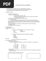 Lesson Plan in Science and Health VI