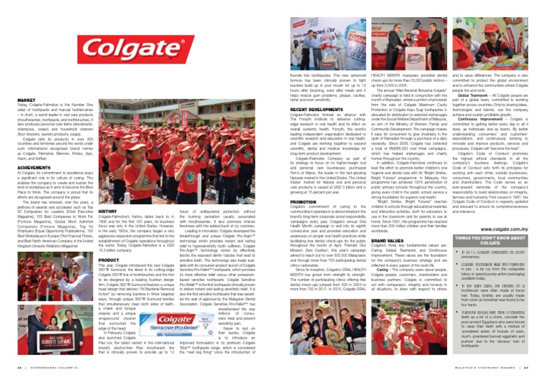 Superbrand Colgate Brochure | Download Free PDF | Mouth | Dentistry