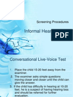 I3nformal Hearing Test