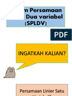 Sistem Persamaan Linier Dua Variabel (SPLDV) - Ppt Fix