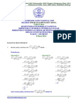 Soal Dan Pembahasan OSN Matematika SMP Tingkat Kota 2014 (Bagian B) - Rev