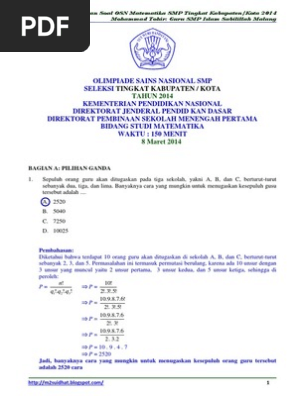 Soal Osn Geometri Smp Dunia Sosial