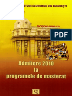 Subiecte Admitere Mastere ASE 2009