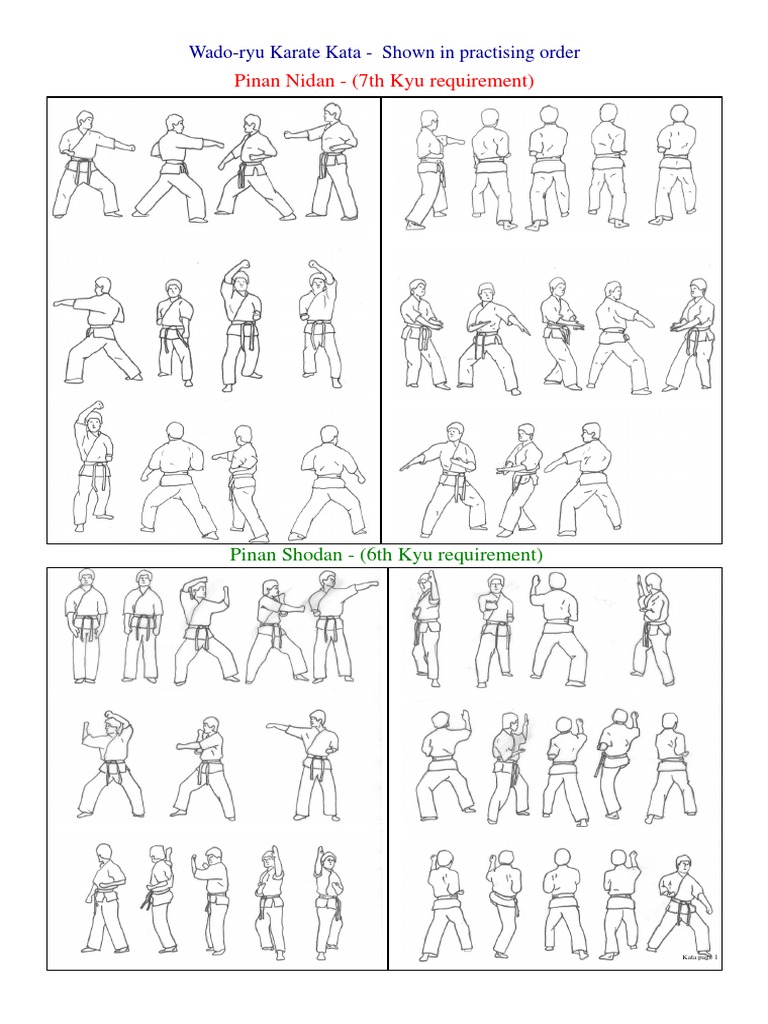 Wado-Ryu Karate Kata Sequence Guide | PDF | Lifestyle