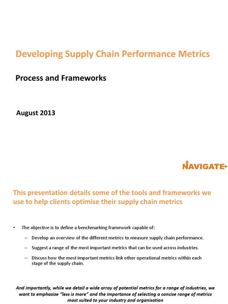 Supply Chain Performance Metrics Guide | PDF | Supply Chain ...
