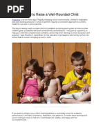 How to Raise a Well-Rounded Child