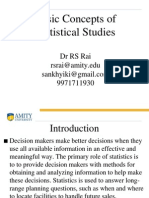 Basic Concepts of Statistical Studies