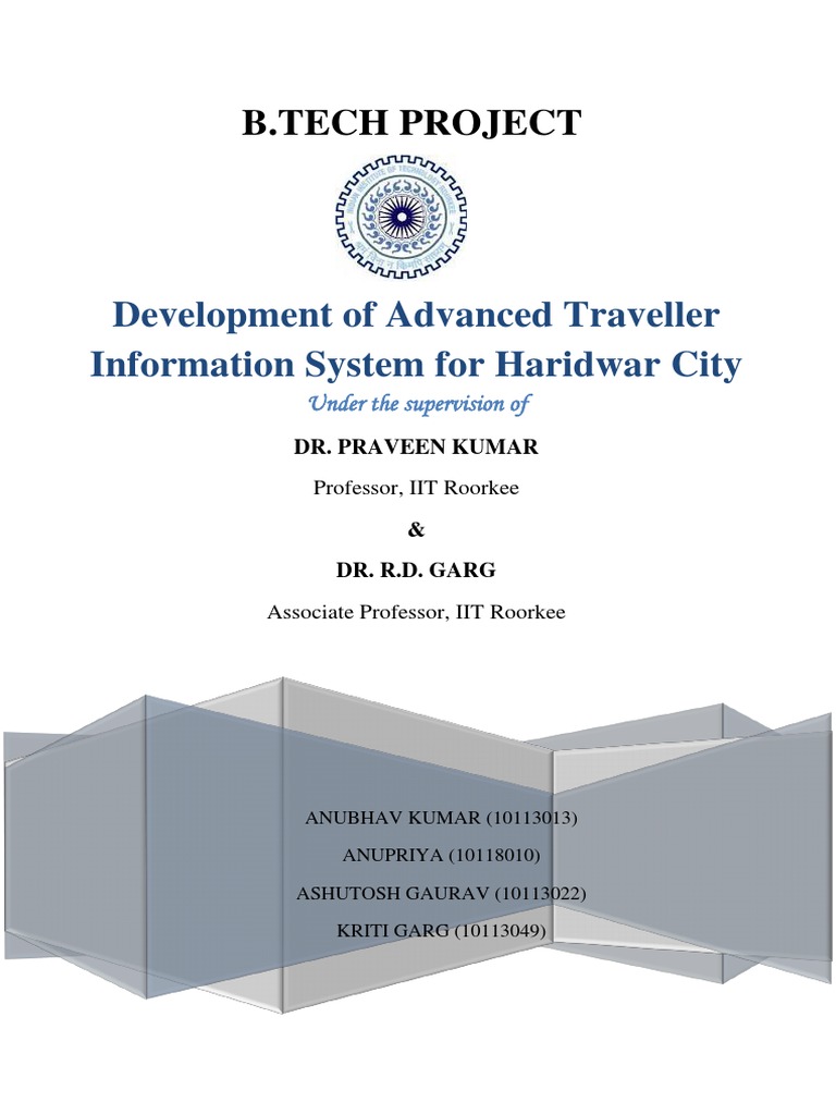 Advanced Traveller Info System for Haridwar | PDF | Traffic | Transport