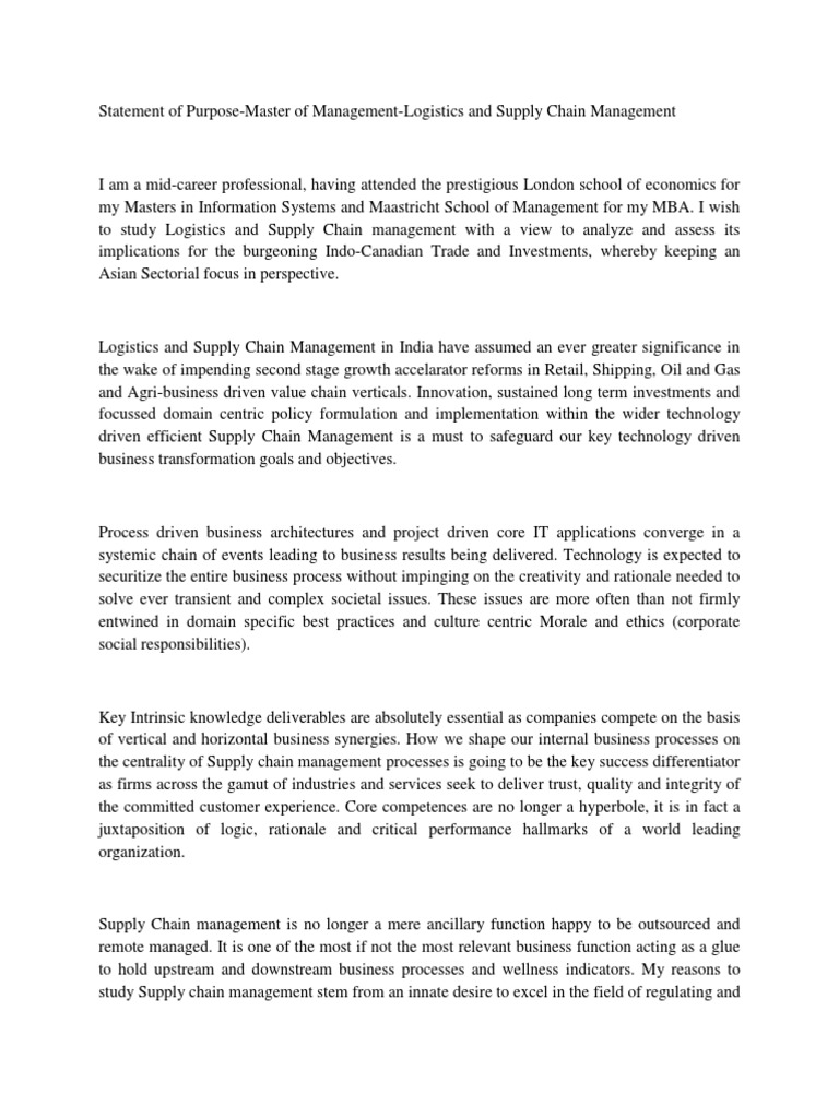 Sop Supply Chain Business Process