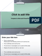 Click To Add Title: Template For Microsoft Powerpoint