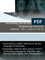 Accounting and Its Relationship To Engineering Economy