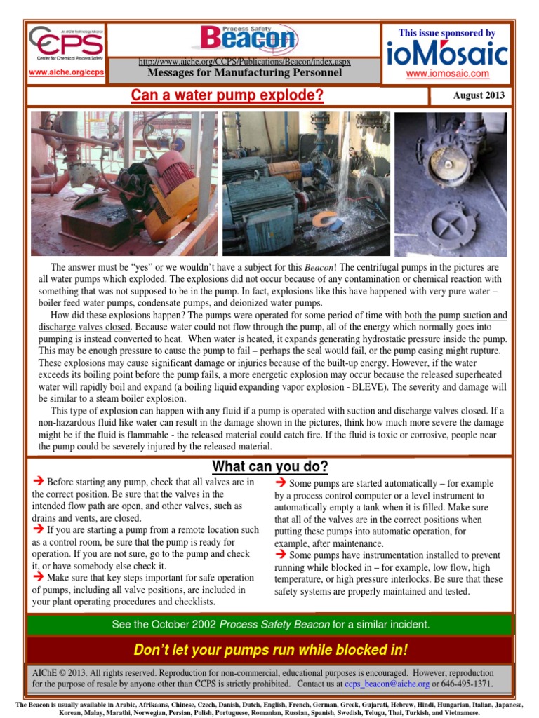 Can A Water Pump Explode PDF