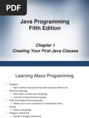 Introduction to Java (Power Point)