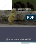 Igualdad y No Discriminación