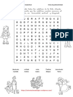 Sopa de Letras Parentesco Familiares 2