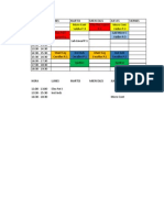 Horario de Clases 9 Semestre