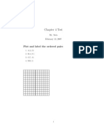 Chapter 4 Test: Plot and Label The Ordered Pairs