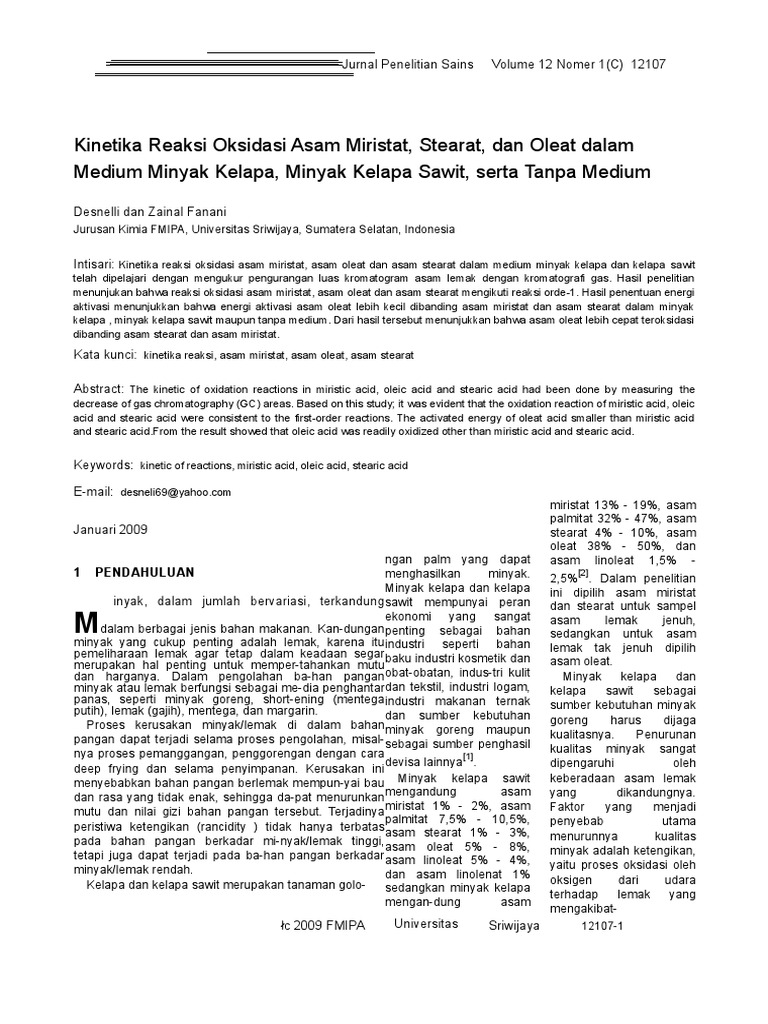 Jurnal Kinetika Kimia