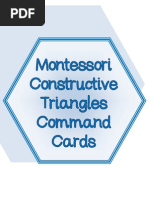 Montessori Constructive Triangle Command Cards