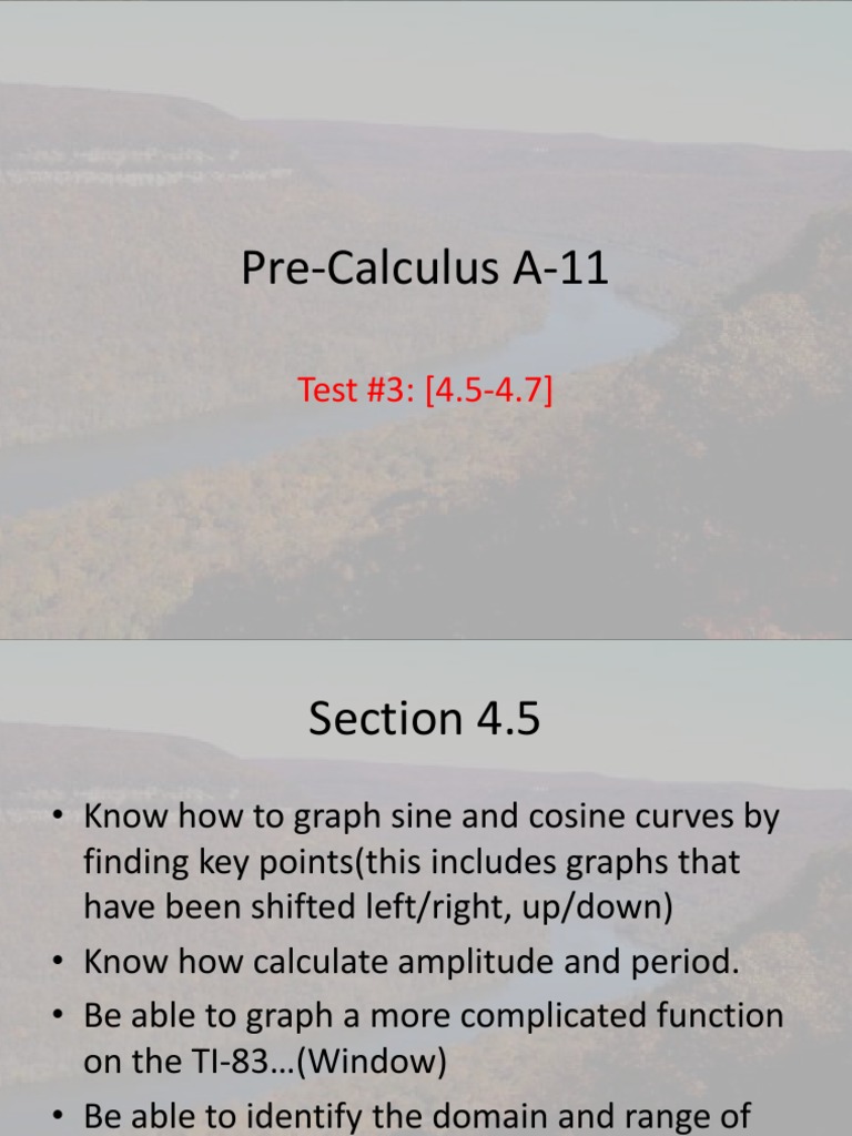Pre Calculus A 11 | PDF | Trigonometric Functions | Function (Mathematics)