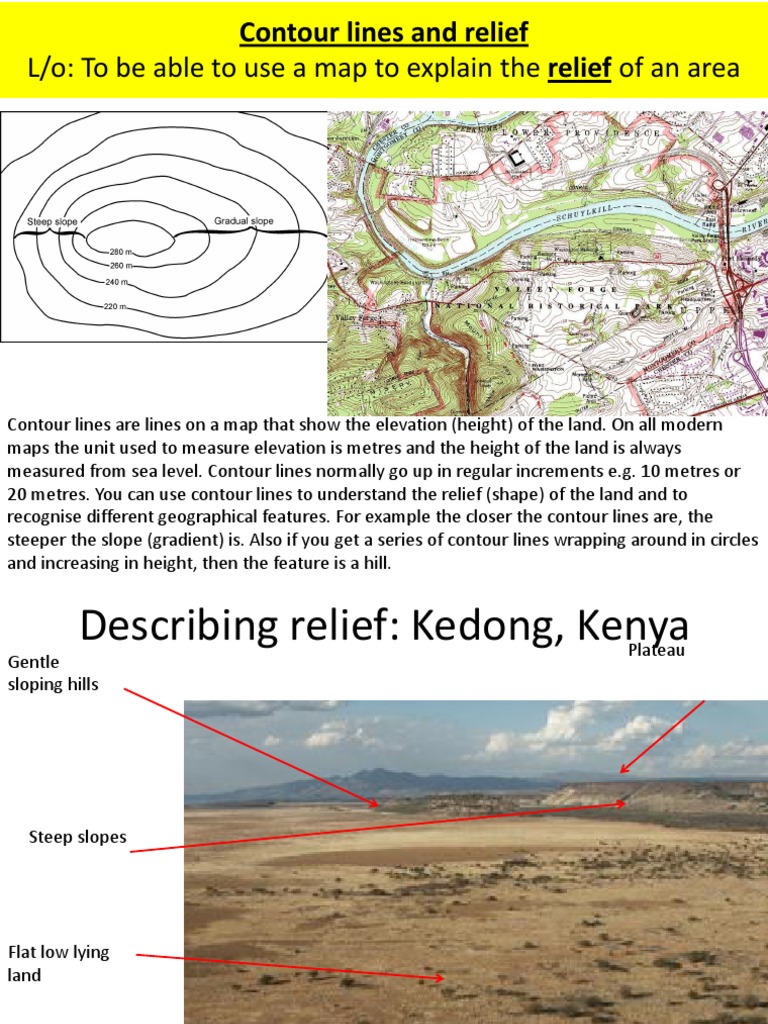 Understanding Contour Lines & Relief | PDF