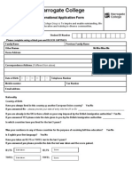 Harrogate International Application Form