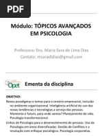 Tópicos Avançados Em Psicologia