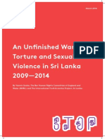 An Unfinihsed War. Torture and Sexual Violence in Sri Lanka 2009-2014 0