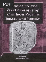 Studies in The Archaeology of The Iron Age in Israel and Jordan