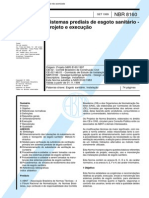 NBR 08160-1999 - Sistemas Prediais de Esgoto Sanitario - Projeto e Execucao