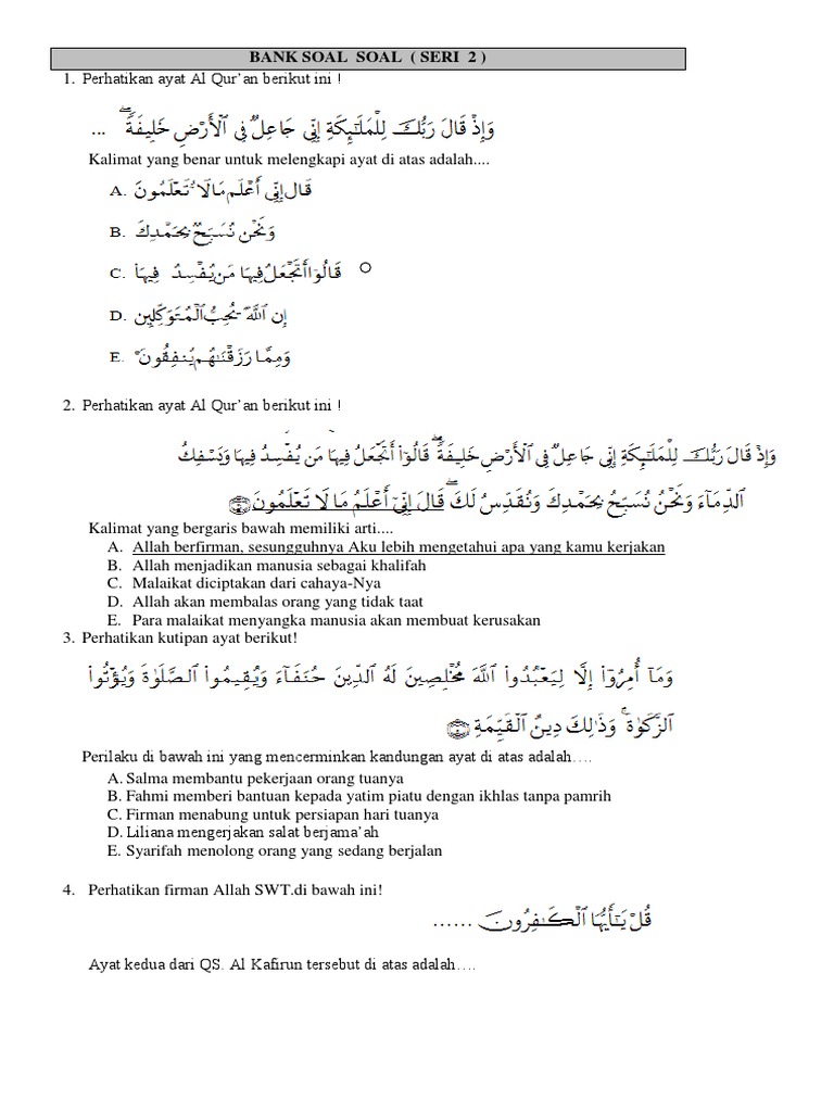 Bank Soal Soal Seri 2