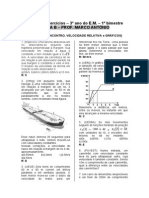 2 Lista de Exercicios 3 Ano Do E.M 1 Bim (Velocidade Relativa Posicao de Encontro e Graficos)