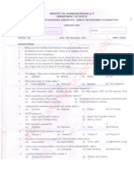 Postal Assistants 2010 exam paper