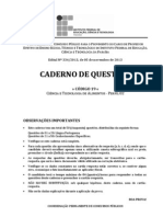 C019 - Ciencia e Tecnologia de Alimentos (Perfil 02) - Caderno Completo