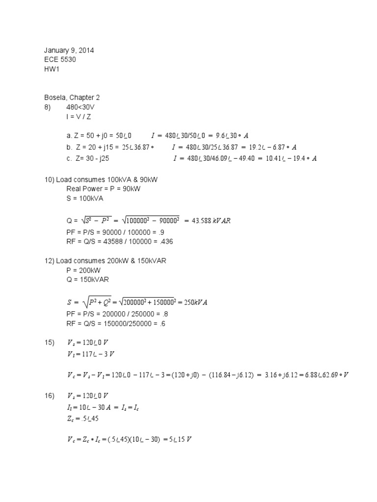 Electrical Engineering Homework | PDF | Electronics | Electrical Components