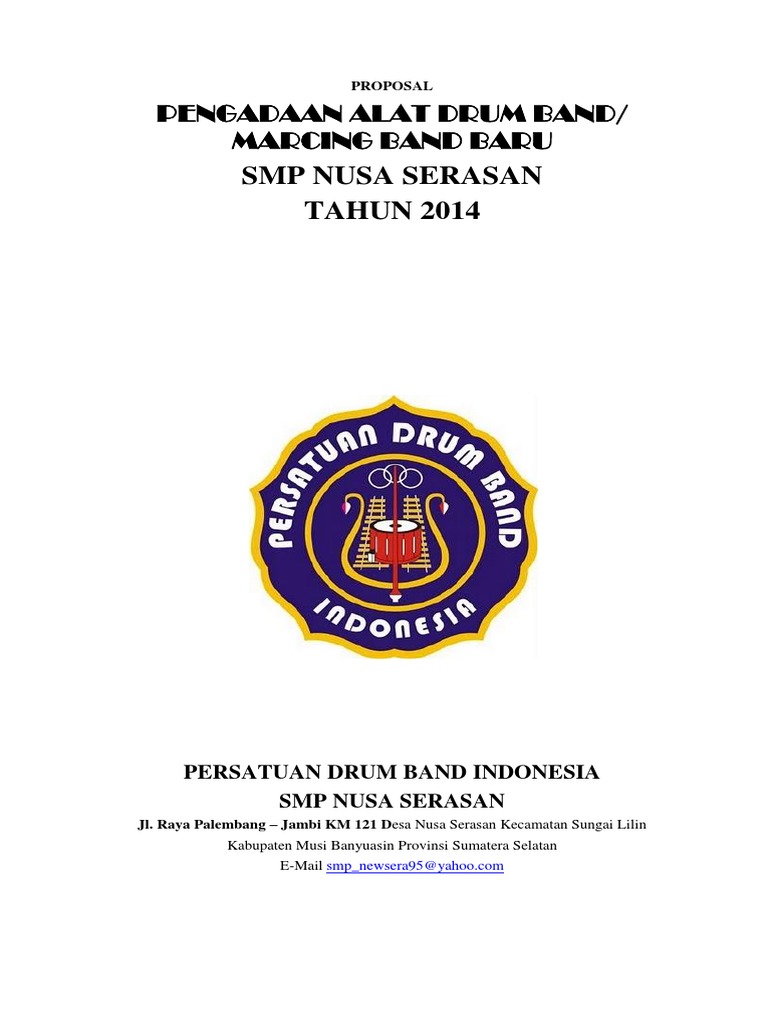 Contoh Proposal Pengajuan Alat Drum Band
