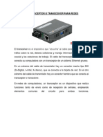 El Transceptor o Transceiver Para Redes