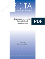 Exposure Procedure For Artificial Weathering