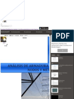 Análisis de Armadura Por Método de Nodos y Método Matricial