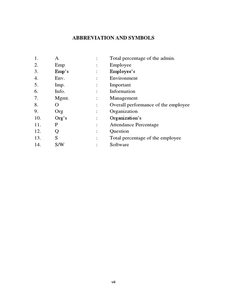 HR Abbreviations and Symbols Guide | PDF