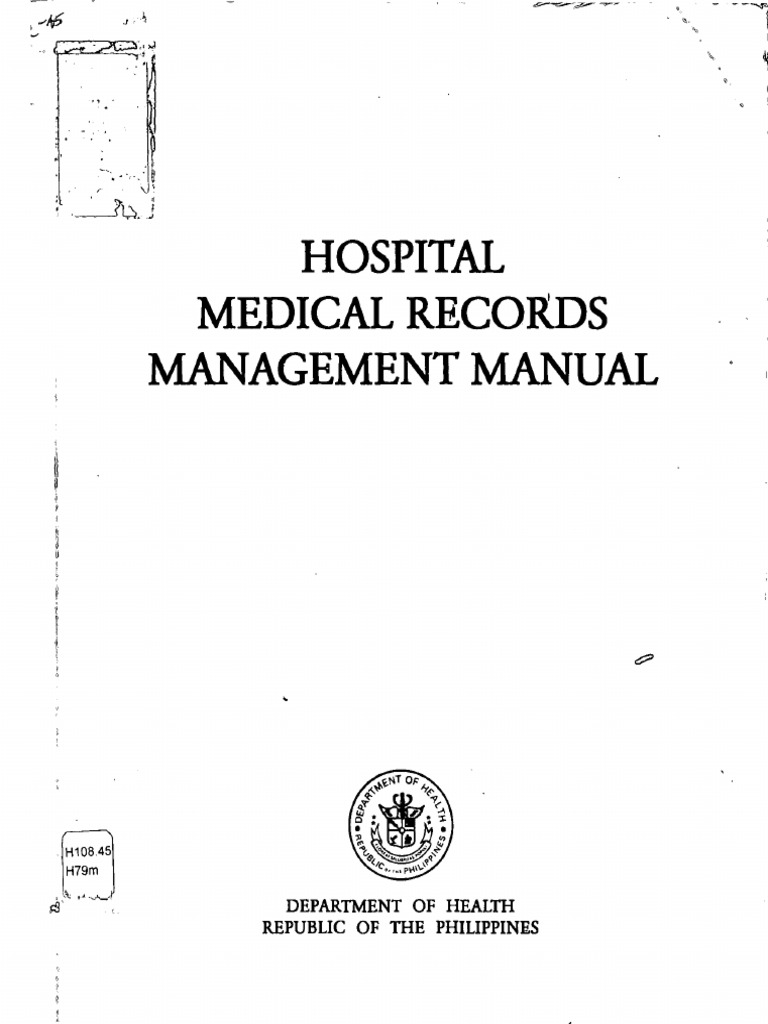 Hospital Medical Records Management Manual Descargar gratis PDF Medical Record Medical