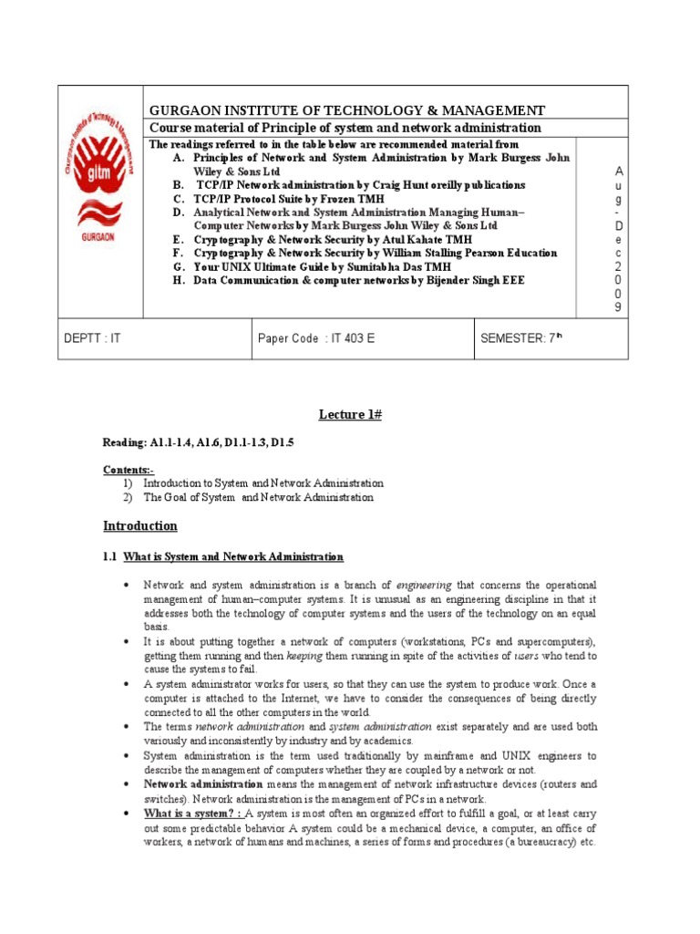 System and Network Administration Guide | PDF | Process (Computing ...
