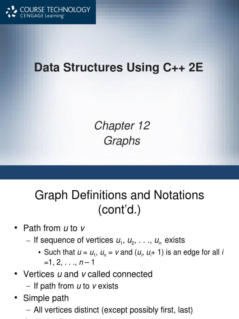 Data Structures Using C++ 2E: Chapter 12 Graphs | PDF | Graph Theory ...