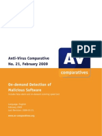 Anti-Virus Comparative No. 21, February 2009: On-Demand Detection of Malicious Software
