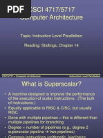 CSCI 4717/5717 Computer Architecture: Topic: Instruction Level Parallelism Reading: Stallings, Chapter 14