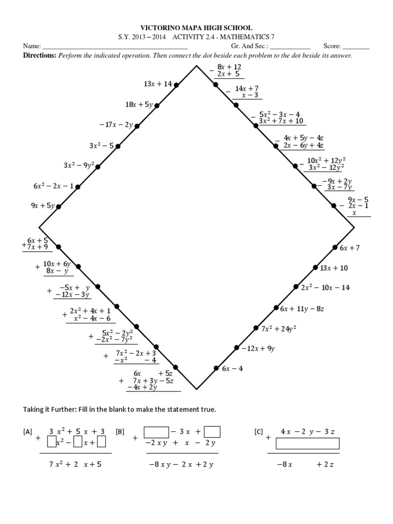 Mathematics Activity for Grade 7 | PDF | Career & Growth