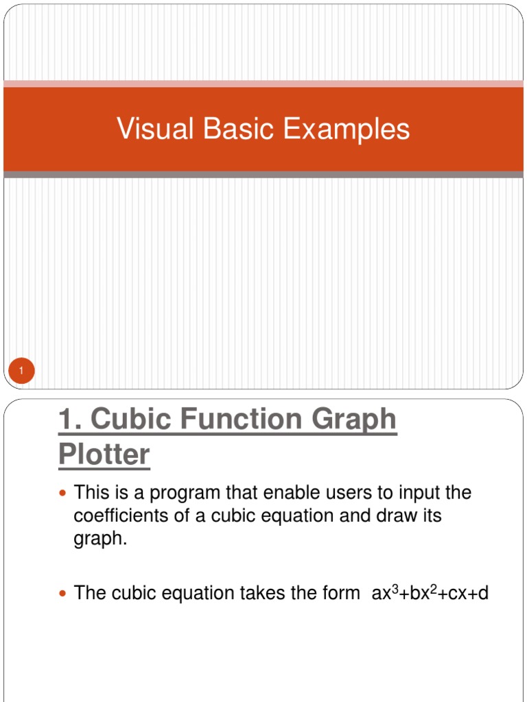 Example of Visual Basic Projects | PDF | File Format | Teaching Mathematics